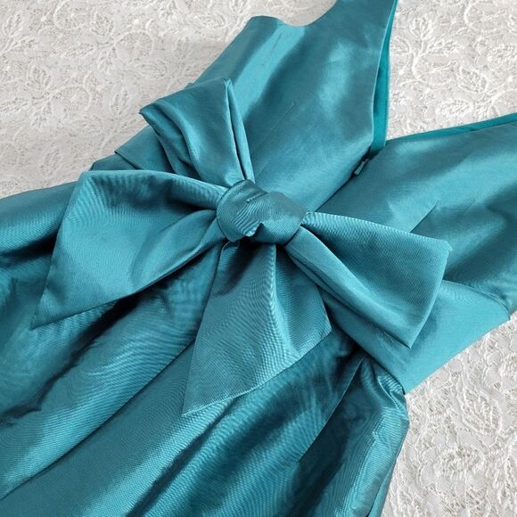 Alfred Sung Dress with Pockets Teal S - Picture 5 of 7